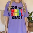 Middle School Graduation Class Of 2018 Shirt Women's Comfort Colors T-Shirt Violet