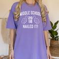 Middle School Graduation Shirt Nailed It 2018 Him Her Women's Comfort Colors T-Shirt Violet