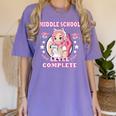 Middle School Level Complete Gaming Graduation Anime Girl Women's Comfort Colors T-Shirt Violet