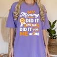My Mommy Did It And She Did It For Me Graduation Diploma Women's Comfort Colors T-Shirt Violet