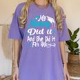 My Mommy Did It Tee Graduation Graduated Mom Proud Children Women's Comfort Colors T-Shirt Violet