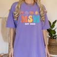 MSW Est 2025 Graduation School Social Worker Shirt Master Women's Comfort Colors T-Shirt Violet