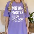 MSW Est 2026 Masters Of Social Work Graduation Social Worker Women's Comfort Colors T-Shirt Violet