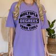 Multiple Degrees Zero Chill College Graduation Women's Comfort Colors T-Shirt Violet