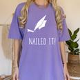 Nailed It Shirt Cute Graduation Grad Cap Women's Comfort Colors T-Shirt Violet