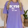 New Nurse Est 2018 Nursing School Graduation Women's Comfort Colors T-Shirt Violet