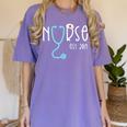 New Nurse Est 2019 T Shirt Graduation RN Women Women's Comfort Colors T-Shirt Violet
