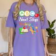 Next Stop Kindergarten Preschool Graduation 2025 Boy Girl Women's Comfort Colors T-Shirt Violet