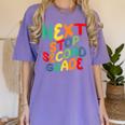 Next Stop Second Grade 1st Grade Graduation Day Kids Women's Comfort Colors T-Shirt Violet