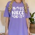 My Niece Did It Graduation Graduated Women's Comfort Colors T-Shirt Violet