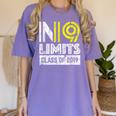 No Limits Cool Class Of 2019 Graduation Women's Comfort Colors T-Shirt Violet