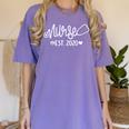 Nurse Established 2020 Nursing School RN Nurse Graduation Women's Comfort Colors T-Shirt Violet