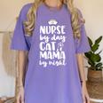 Nurse Graduation For Her Nursing Cat Mama By Night For Men Women Women's Comfort Colors T-Shirt Violet
