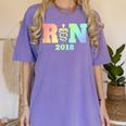 Nurse Graduation Shirt RN Est 2018 Rainbow Tshirt Women's Comfort Colors T-Shirt Violet