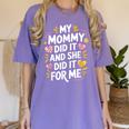 Nurse Mom My Mommy Did It And She Did It For Me Graduation Women's Comfort Colors T-Shirt Violet