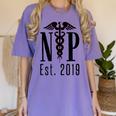 Nurse Practitioner Graduation NP Est 2019 Shirt Women's Comfort Colors T-Shirt Violet