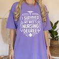 Nurse Wife Nursing Graduation And Nursing Wife Nurse Husband Women's Comfort Colors T-Shirt Violet
