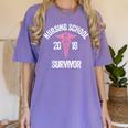 Nursing School Survivor Apparel Graduation Party Nurse RN Women's Comfort Colors T-Shirt Violet