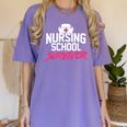 Nursing School Survivor Shirt Graduation Party Tee Women's Comfort Colors T-Shirt Violet