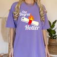 One Degree Hotter Graduation T Shirt For College Grads Women's Comfort Colors T-Shirt Violet