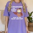 Owl Elementary Graduation Shirt-6th Grade Graduation Women's Comfort Colors T-Shirt Violet