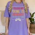 I Paused My Game To Graduate Gamer Graduation Men Boys Women's Comfort Colors T-Shirt Violet