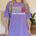 Peace Out 8th Grade Graduation Last Day Of School Women's Comfort Colors T-Shirt Violet