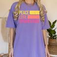 Peace Love Engineering Engineer School Graduation Retro Women's Comfort Colors T-Shirt Violet