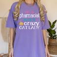 Pharmacist Cat Lady PharmD Women Graduation Women's Comfort Colors T-Shirt Violet