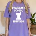 Pharmacy School Survivor PharmD Graduation T-Shirt Women's Comfort Colors T-Shirt Violet