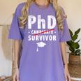 PhD Candidate Survivor PhD Graduation Women's Comfort Colors T-Shirt Violet