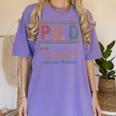 PHD Definition Doctor Of Philosophy Degree Graduation Women's Comfort Colors T-Shirt Violet