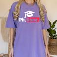 PhD Graduation T Shirt PhDone Tee For Graduates Women's Comfort Colors T-Shirt Violet