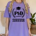 PHD Survivor T-Shirt Graduation Student Teacher For Men Women Kids Women's Comfort Colors T-Shirt Violet