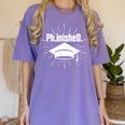 PhinisheD PhD Graduation Doctor Of Philosophy Women's Comfort Colors T-Shirt Violet