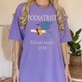 Podiatrist Established 2018 Med School Graduation Shirt Women's Comfort Colors T-Shirt Violet