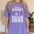 Police Academy Survivor 2025 Graduation Police School Women's Comfort Colors T-Shirt Violet