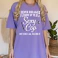 Police Officer Police Graduation Cop Birthday Women's Comfort Colors T-Shirt Violet