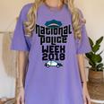Police Officer National Week T-Shirt Graduation 2018 Women's Comfort Colors T-Shirt Violet