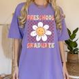 Preschool Graduation Graduate Cute Groovy Last Day Of Pre K Women's Comfort Colors T-Shirt Violet