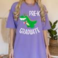 Preschool Graduation Preschooler Dinosaur Pre-K Dino Kids Women's Comfort Colors T-Shirt Violet