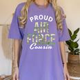 Proud Air Force Cousin Deployment Homecoming Graduation Women's Comfort Colors T-Shirt Violet