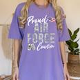 Proud Air Force Cousin US Air Force Graduation Cousin Tee Women's Comfort Colors T-Shirt Violet