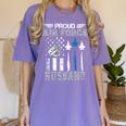 Proud Air Force Husband US Air Force Graduation Husband Women's Comfort Colors T-Shirt Violet