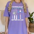Proud Air Force Mother-In-Law US Air Force Graduation Women's Comfort Colors T-Shirt Violet
