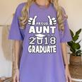 Proud Aunt Of A 2018 Graduate Senior Graduation School Shirt Women's Comfort Colors T-Shirt Violet