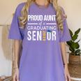 Proud Aunt Of 2019 Senior Graduation Shirt Family Graduation Women's Comfort Colors T-Shirt Violet