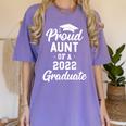 Proud Aunt Of a 2022 Graduate Class Of 2022 Graduation Women's Comfort Colors T-Shirt Violet