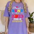 Proud Aunt Of 2023 Pre-K Graduate Senior Graduation Matching Women's Comfort Colors T-Shirt Violet