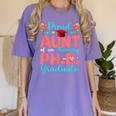 Proud Aunt Of An Amazing PhD Graduate Family Graduation Women's Comfort Colors T-Shirt Violet
